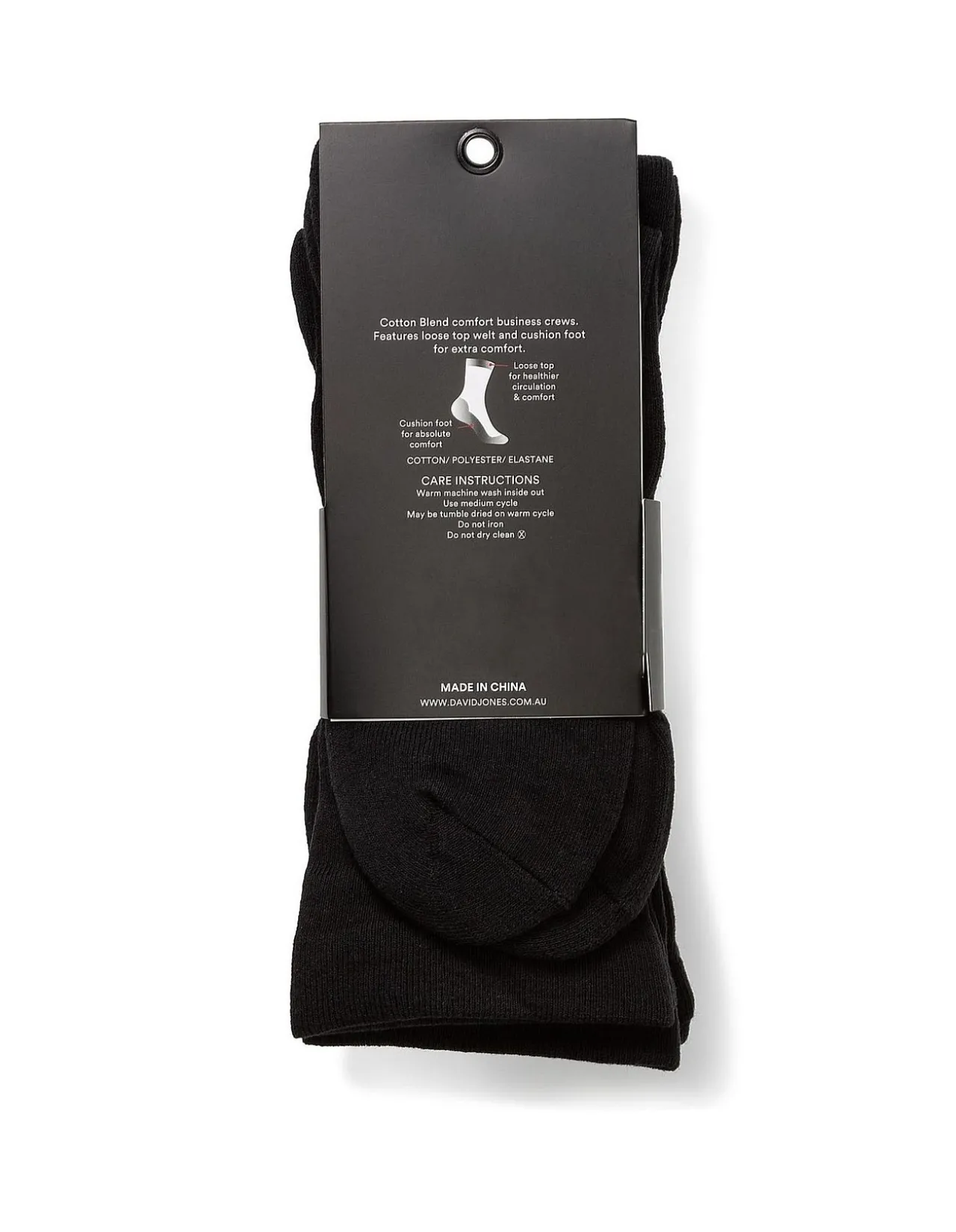Plain Comfort Crew Socks 3 Pack