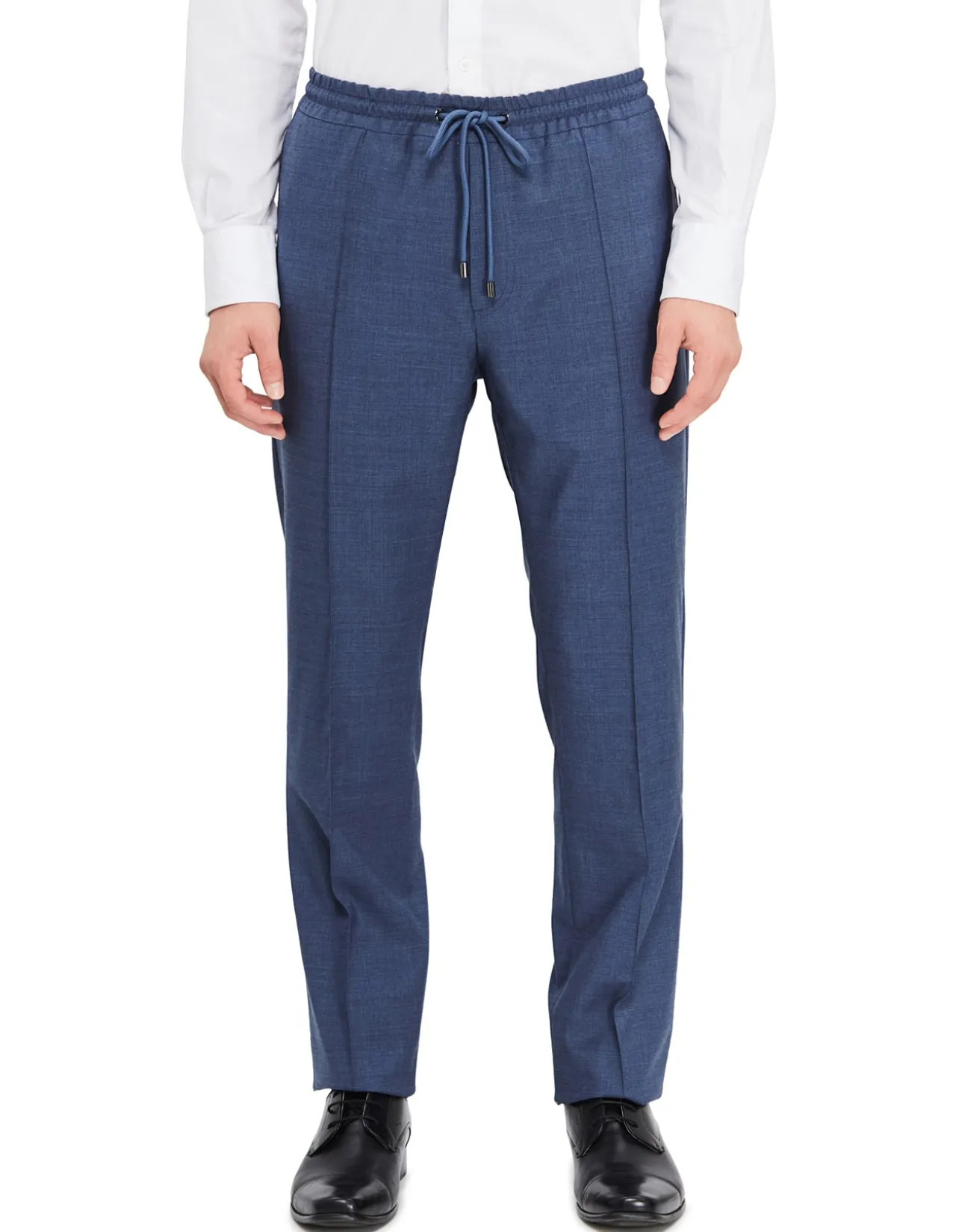 PLEAT FRONT SLIM LEG TROUSER