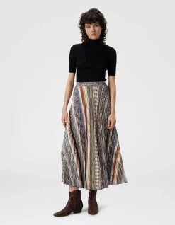 PLEATED MIDI SKIRT