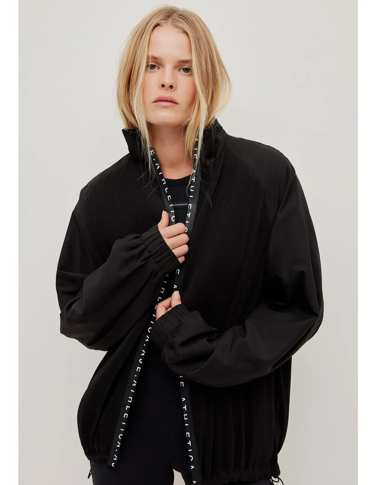 Pleated Logo Jacket