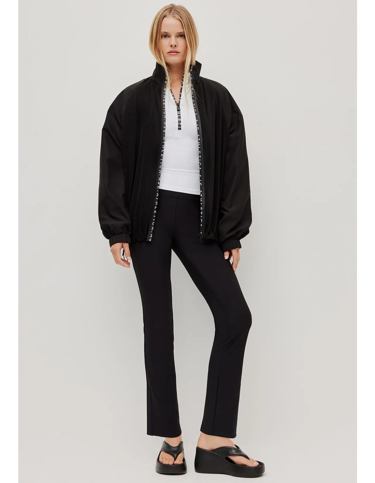Pleated Logo Jacket