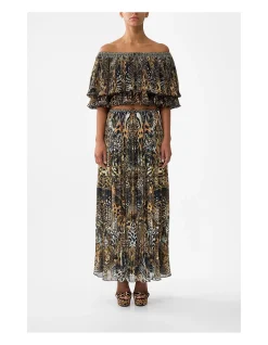 PLEATED MIDI SKIRT