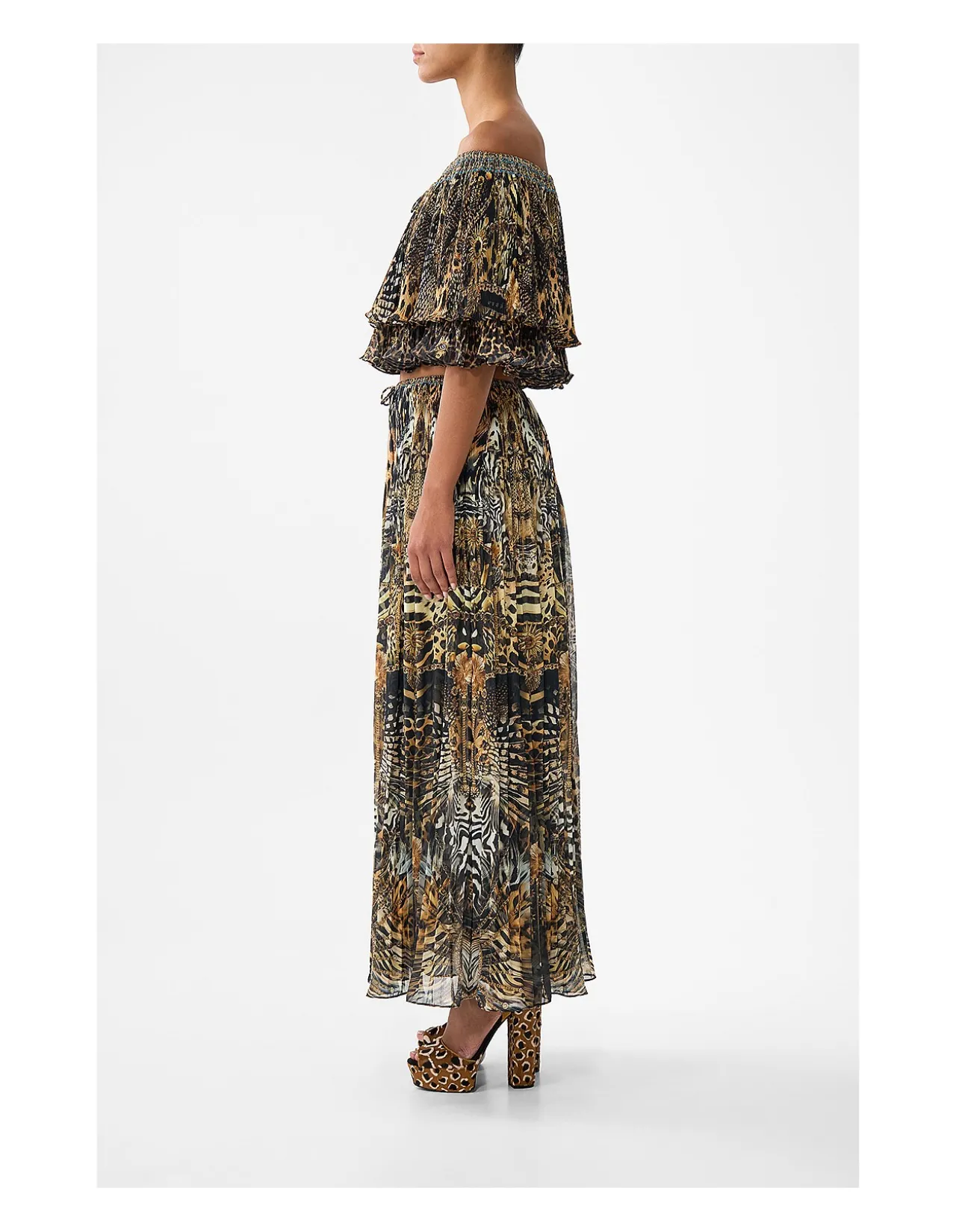PLEATED MIDI SKIRT