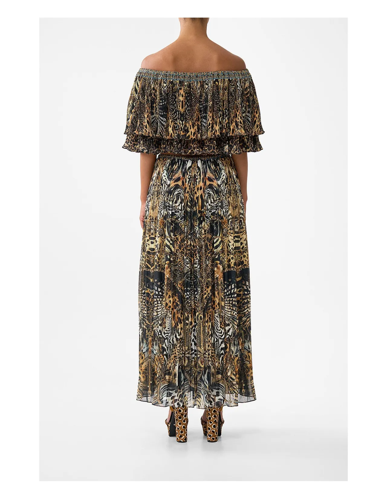 PLEATED MIDI SKIRT