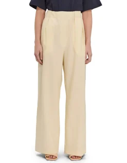 PLEATED WOOL TROUSERS