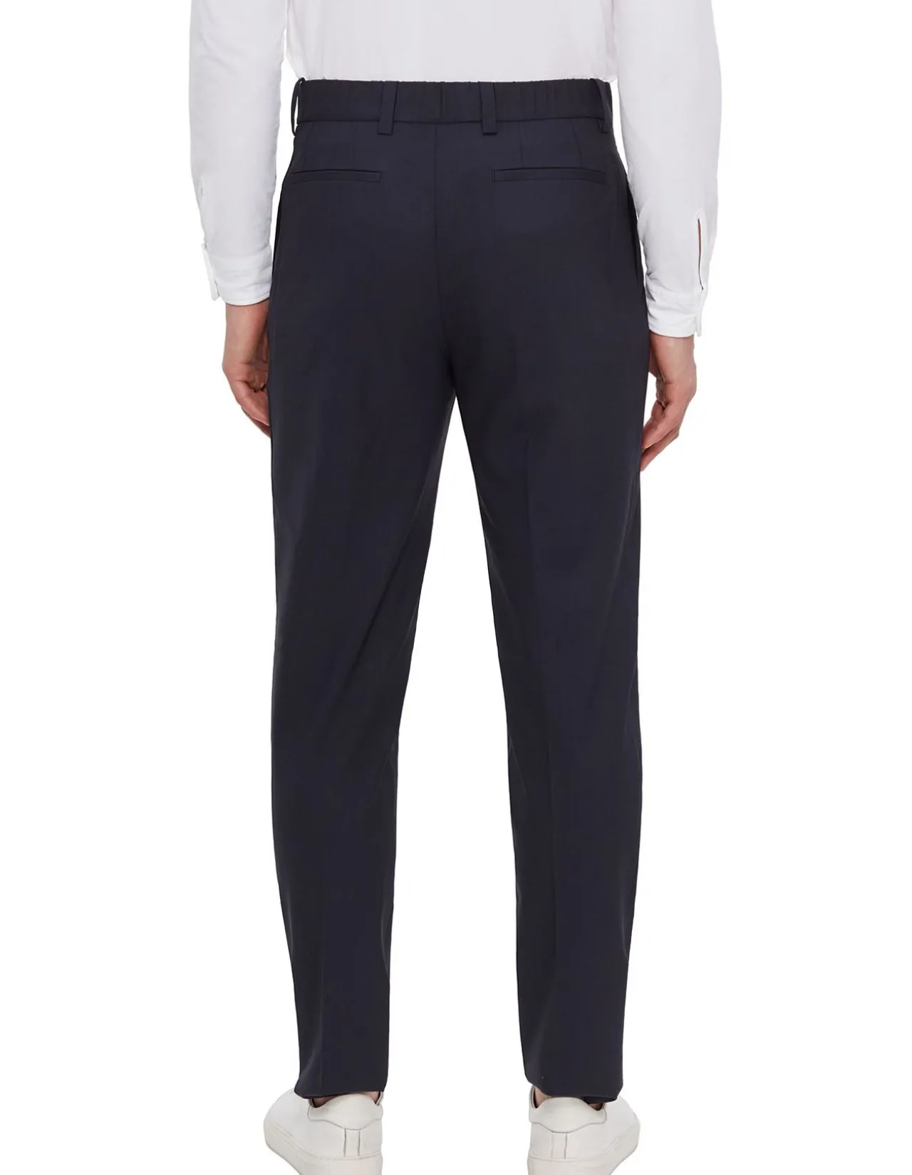 Pleat Front Tailored Pant Navy