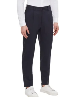 Pleat Front Tailored Pant Navy