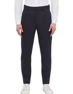 Pleat Front Tailored Pant Navy