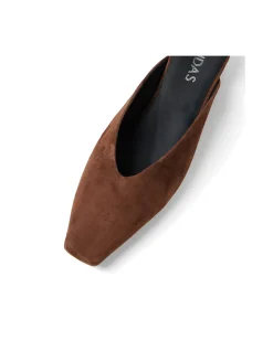 Pocan Square Toe Suede Wedge Mules