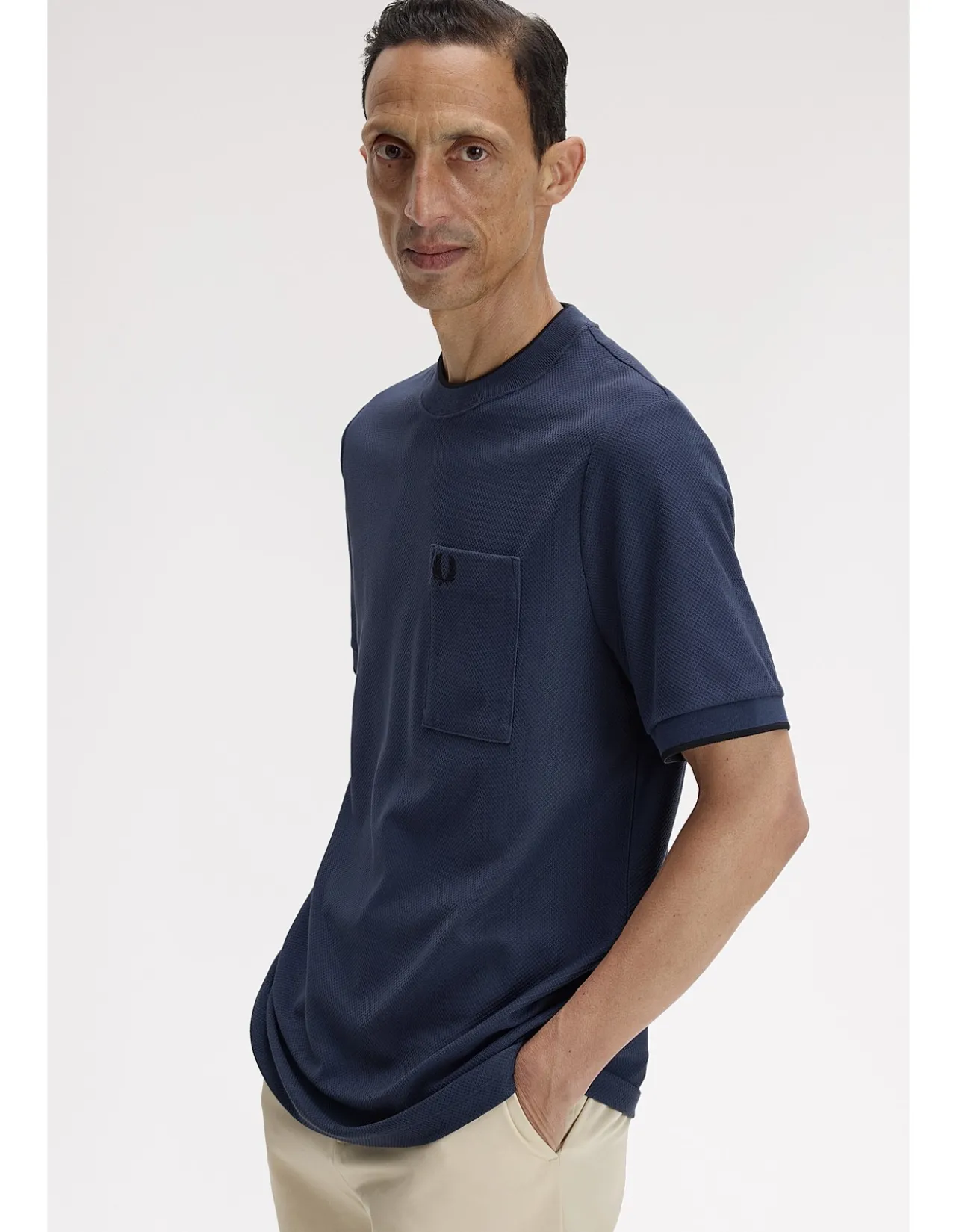 POCKET DETAIL PIQUE T SHIRT