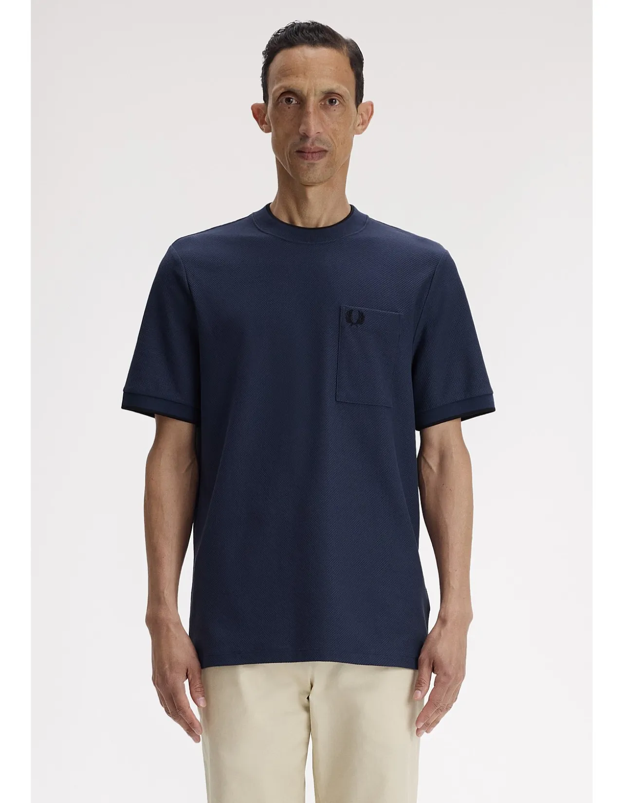 POCKET DETAIL PIQUE T SHIRT