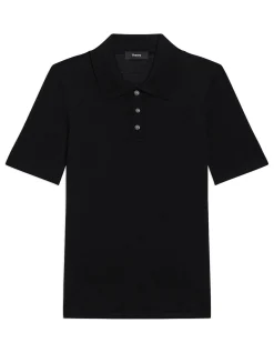 Pointelle Polo in Regal Wool
