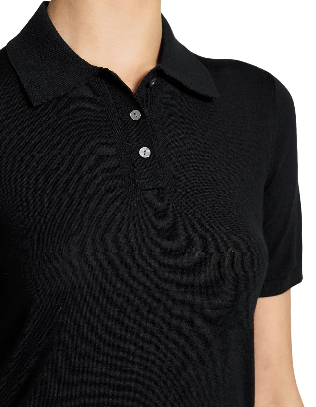 Pointelle Polo in Regal Wool