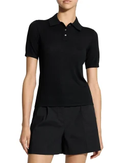 Pointelle Polo in Regal Wool
