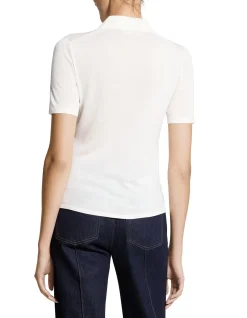 Pointelle Polo in Regal Wool