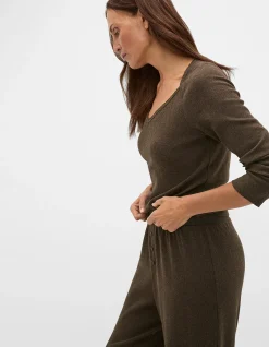 POINTELLE TOP AND PANT PJ SET