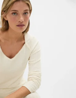 POINTELLE TOP AND PANT PJ SET