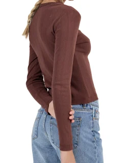 Pointelle Classic Long Sleeve Top
