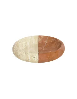 Polar Bowl Coral & Travertine