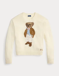 POLO BEAR COTTON CREWNECK SWEATER