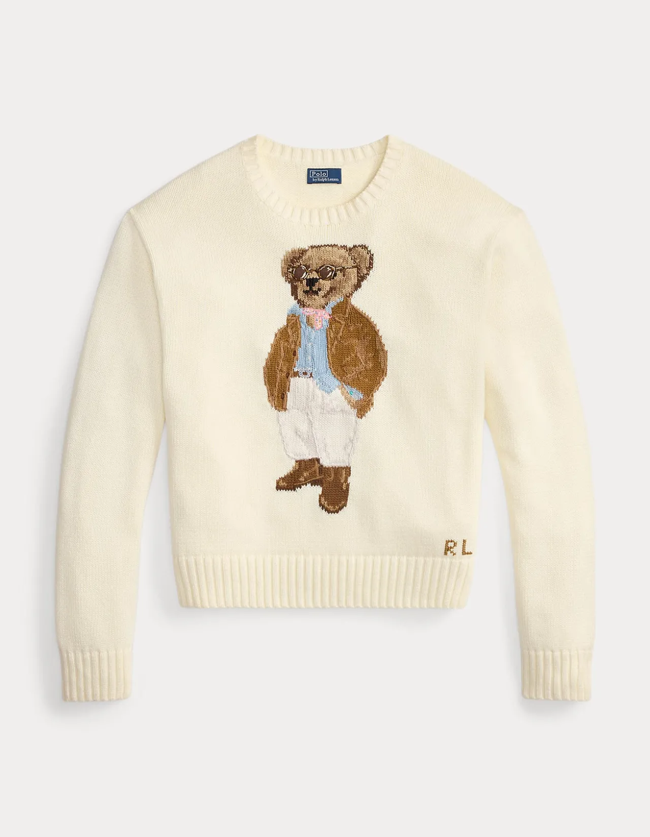 POLO BEAR COTTON CREWNECK SWEATER