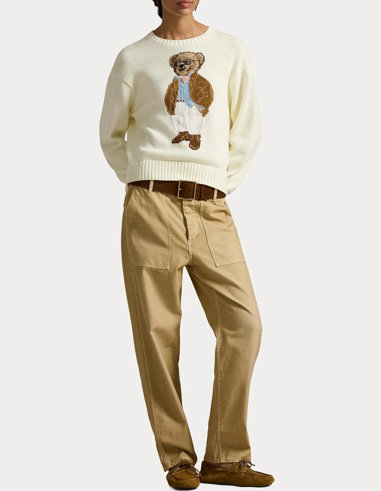 POLO BEAR COTTON CREWNECK SWEATER