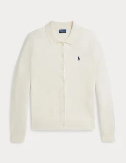 POLO-COLLAR BUTTONED CARDIGAN