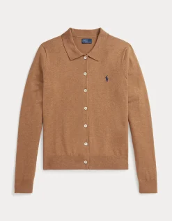 POLO-COLLAR BUTTONED CARDIGAN