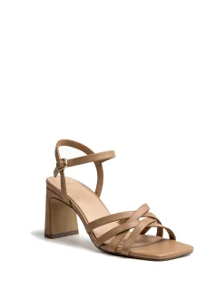 Ponaro Dark Sand Leather Slim Heel
