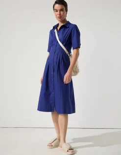 POPLIN MIDI SHIRTDRESS