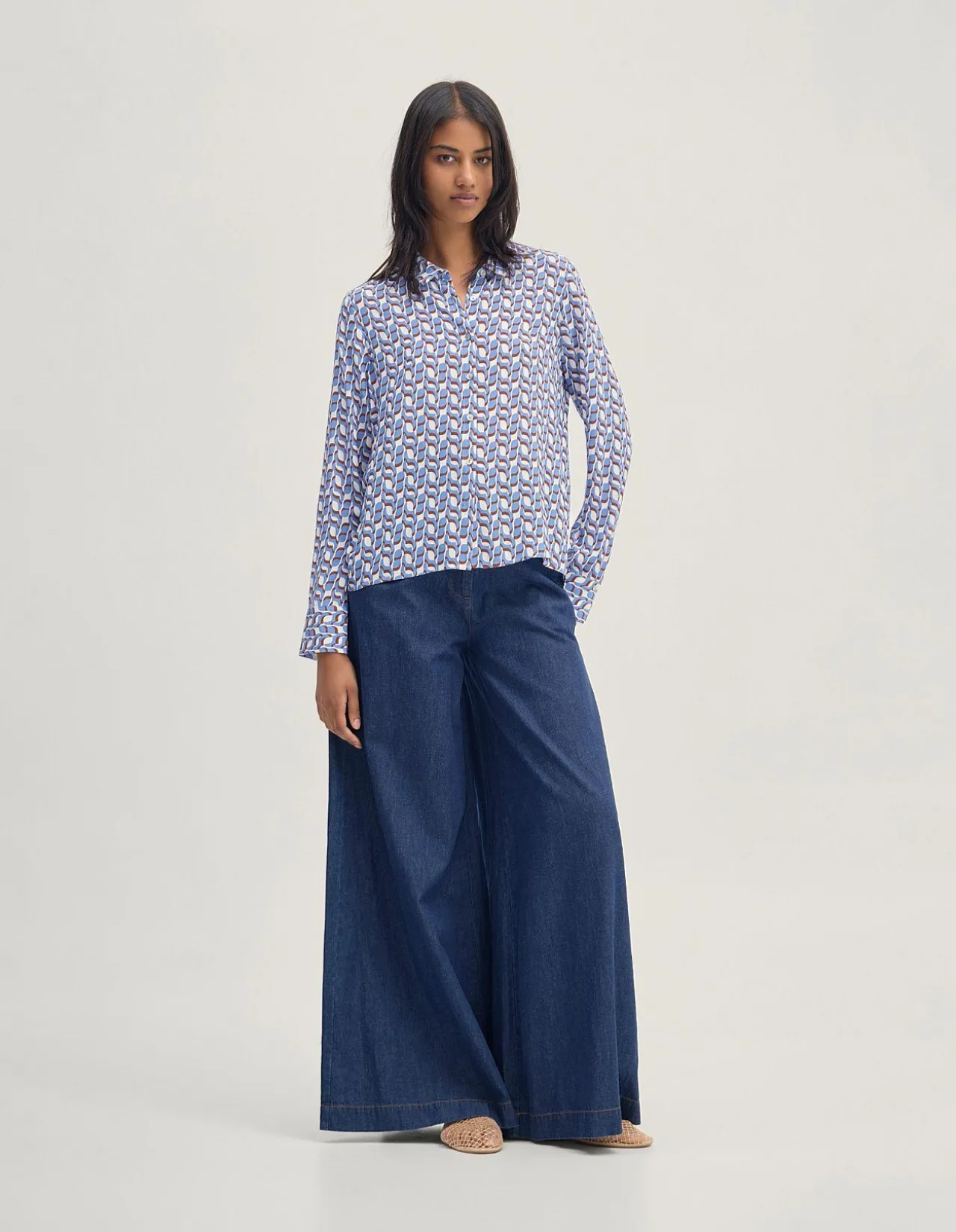 POPPY GEO PRINT SHIRT