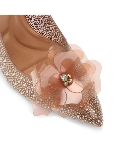 Positano Vinyl Flowe Leather Heel