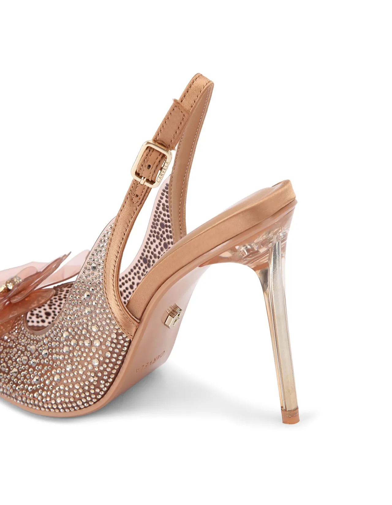 Positano Vinyl Flowe Leather Heel