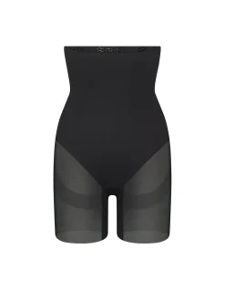 POWER MESH ZONED HIGH WAISTED MID THIGH SHORT