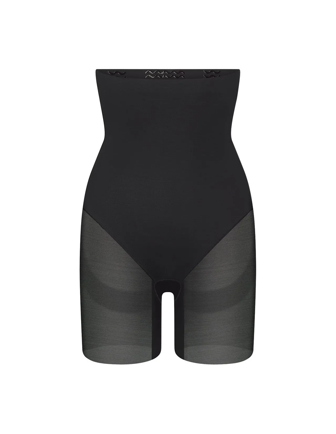 POWER MESH ZONED HIGH WAISTED MID THIGH SHORT