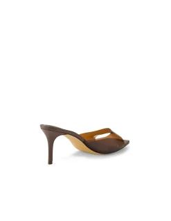 PREEYAH Vinylite Strap Heeled Mules