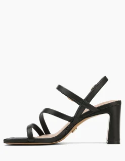 Primo Black Leather Strappy Heel