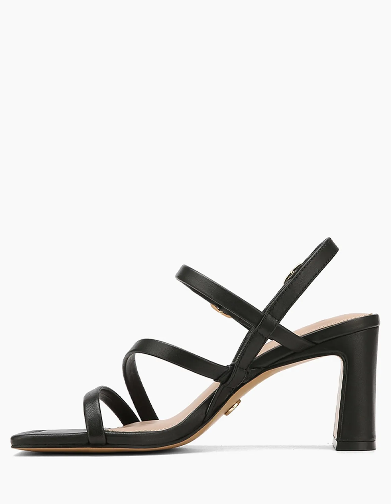 Primo Black Leather Strappy Heel