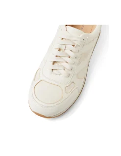 Prinko Leather Suede Lace Up Sneakers
