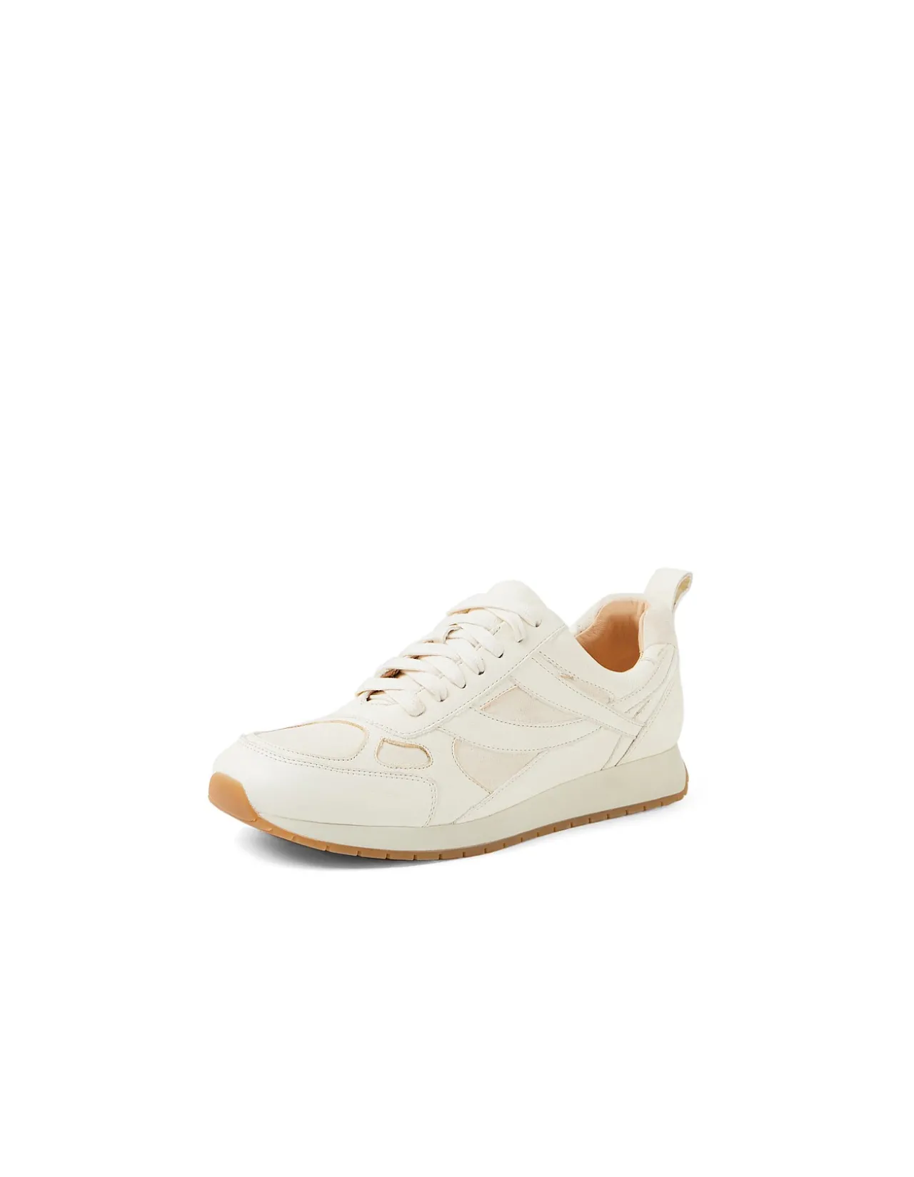 Prinko Leather Suede Lace Up Sneakers