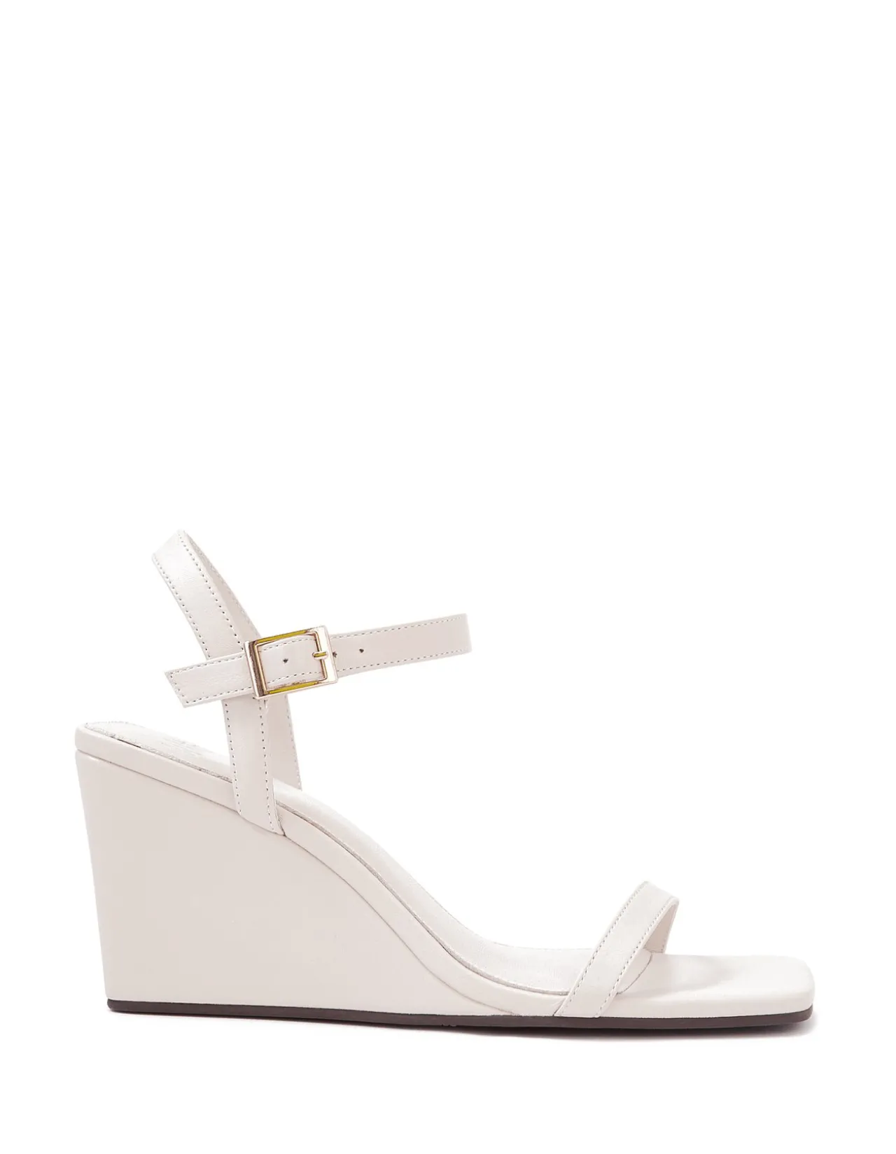 Prisca Vintage Ivory Leather Wedge