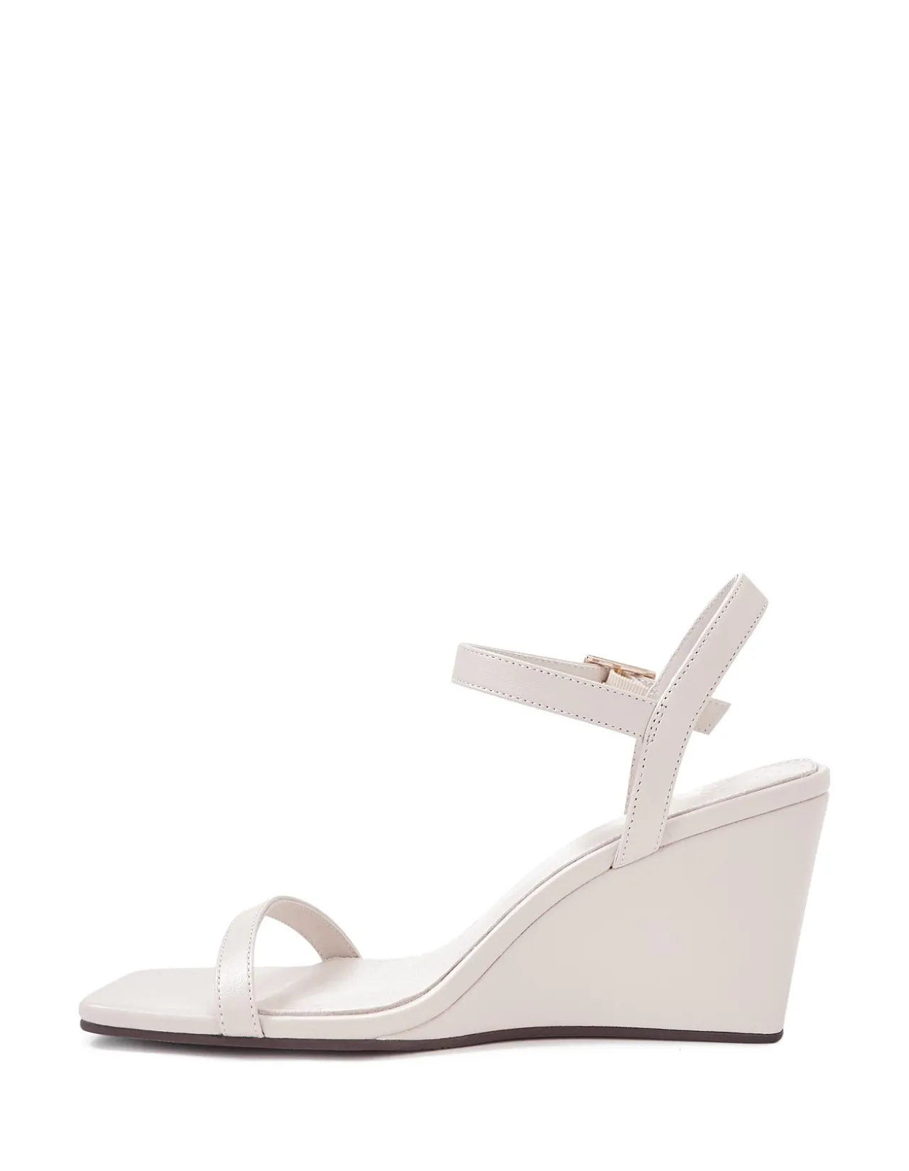 Prisca Vintage Ivory Leather Wedge