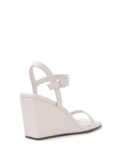 Prisca Vintage Ivory Leather Wedge