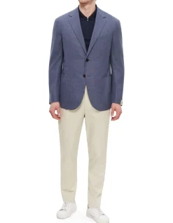 Prospect Light Hopsack Wool 110's Natural Stretch Jacket