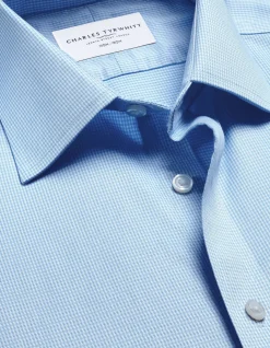 Puppytooth non-iron twill classic fit shirt