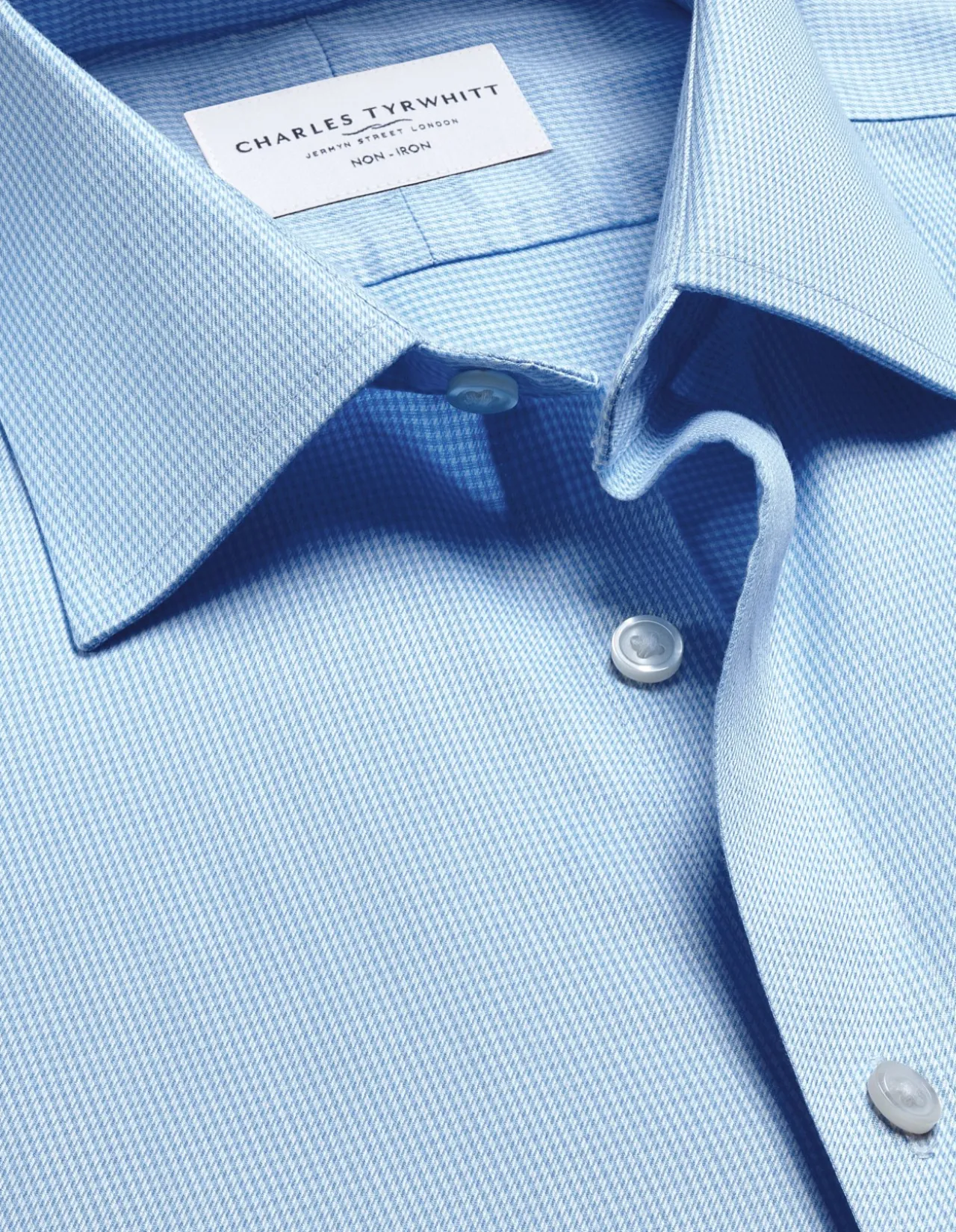 Puppytooth non-iron twill classic fit shirt