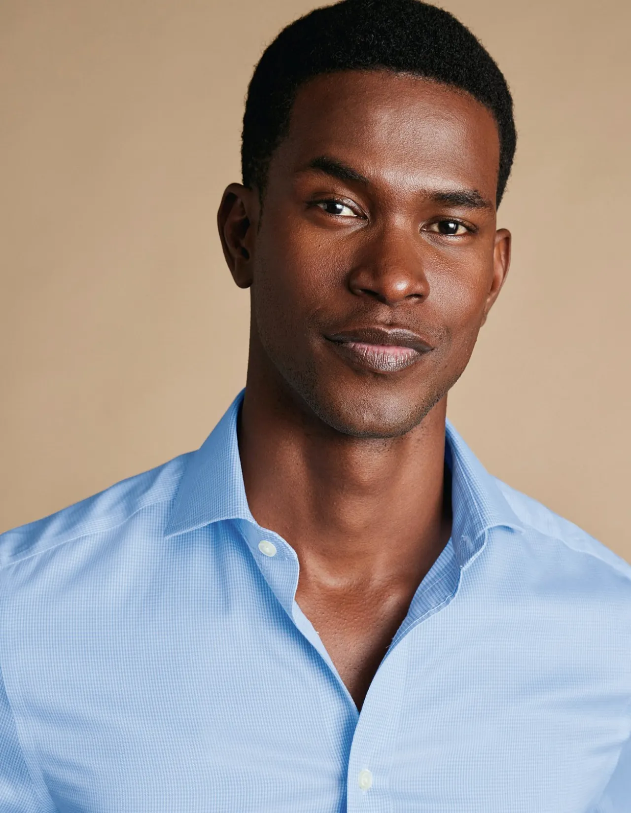 Puppytooth non-iron twill classic fit shirt