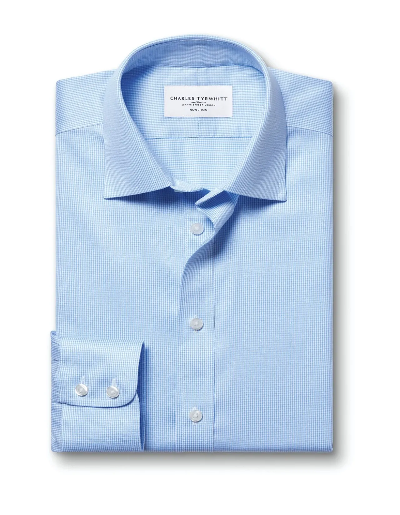 Puppytooth non-iron twill classic fit shirt
