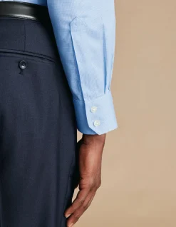 Puppytooth non-iron twill classic fit shirt