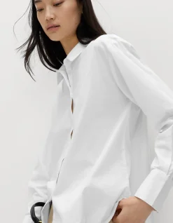 Pure Cotton Collared Button Through Shirt